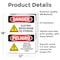 Signmission Electric Meter Room No Storage Bilingual Danger Sign, Vinyl Decal, 12in W x 18in L, 2PK OS-2PACK-DS-D-1218-VS-1192 - alternate 5